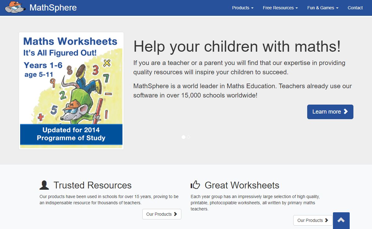 MathSphere Maths Worksheets