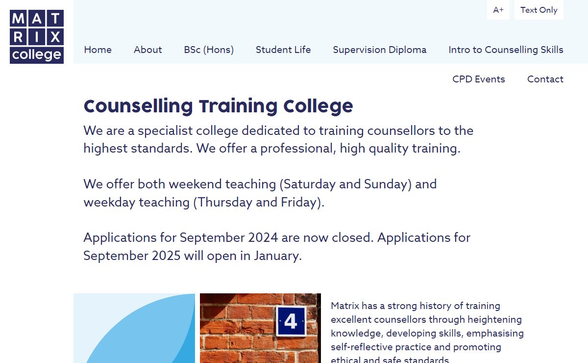 Matrix College of Counselling & Psychotherapy | Norfolk, Suffolk & East Anglia