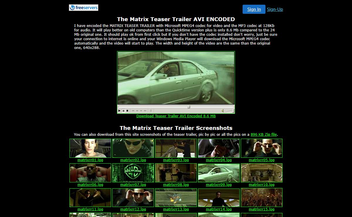 The Matrix Teaser Trailer