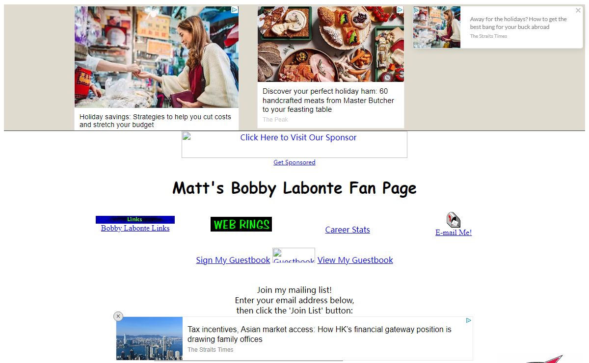 Matt's Bobby Labonte Fan Page