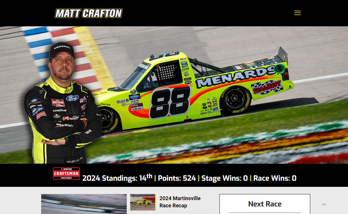 Official Website of Matt Crafton – 3x NASCAR Gander Outdoors Truck Series Champion