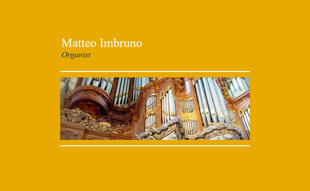 Matteo Imbruno, organist