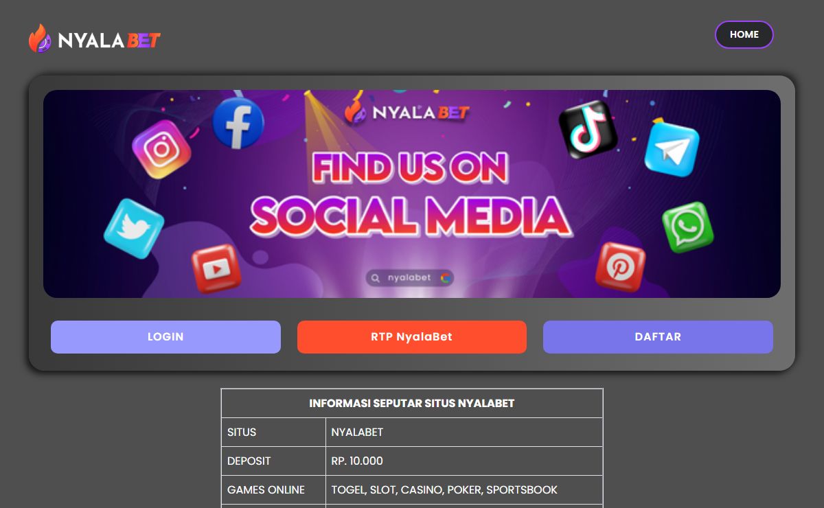 NyalaBet | Bandar Slot Gacor Terlengkap | Bocoran Slot Maxwin