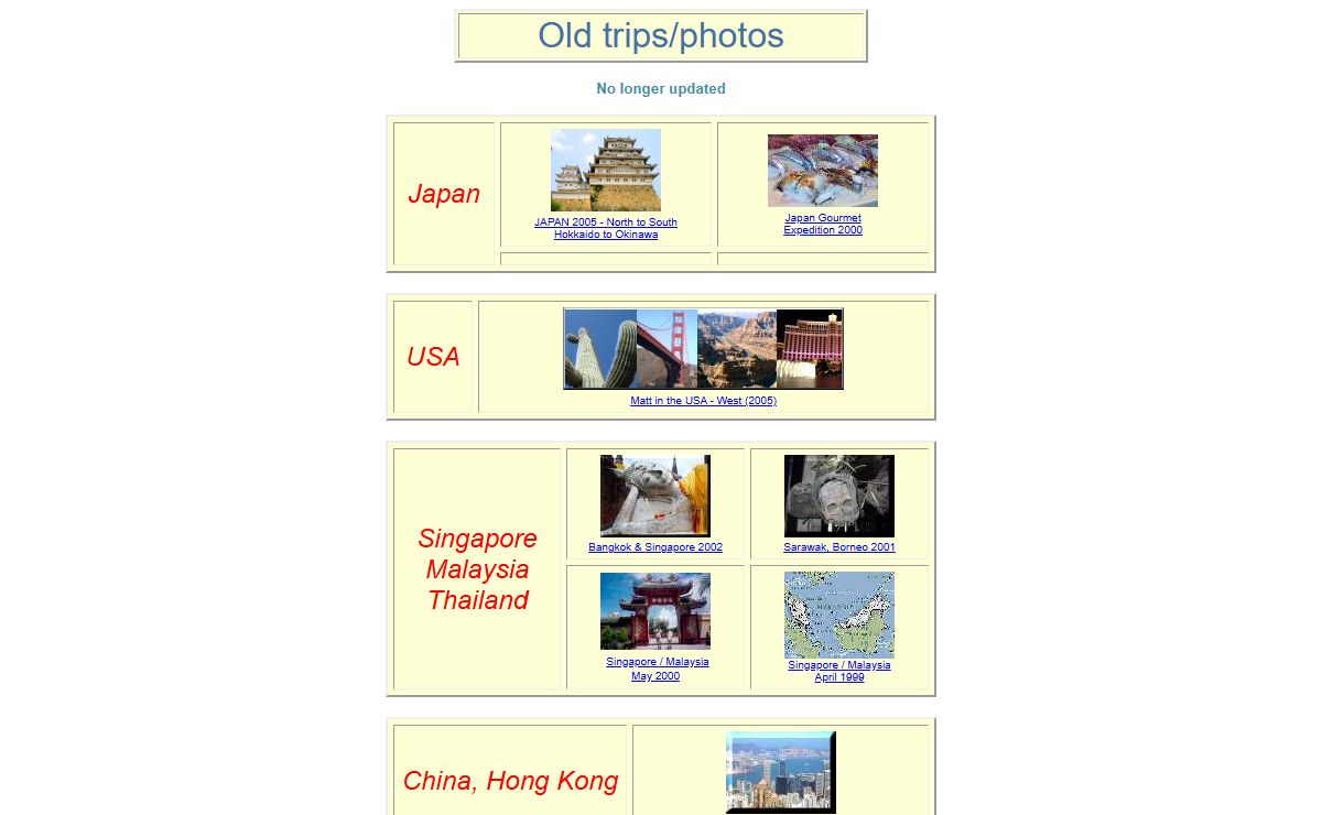 Old Home Page