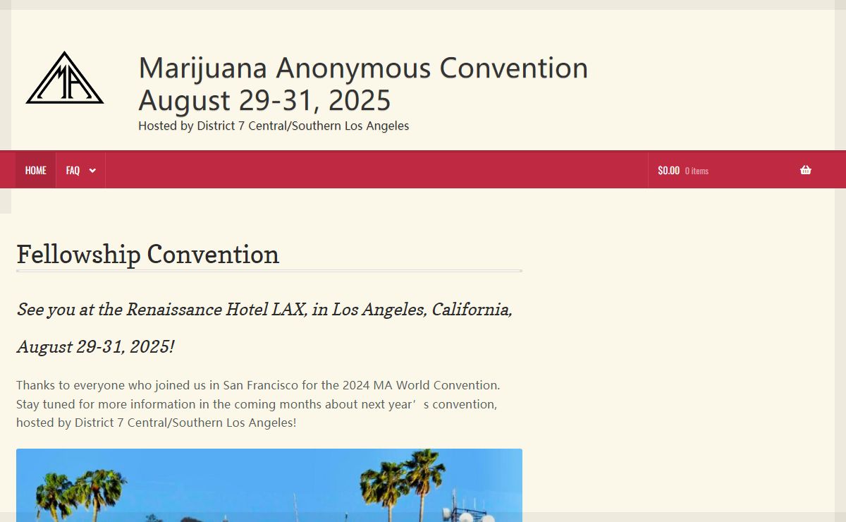 Fellowship Convention - Marijuana Anonymous Convention August 29-31, 2025
