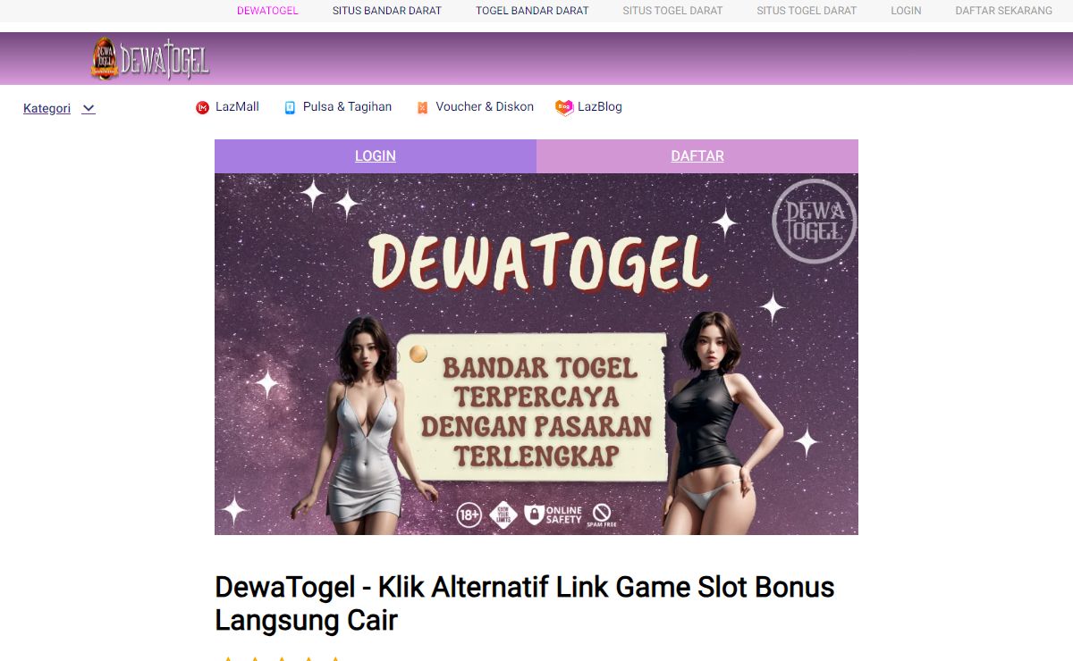 DewaTogel - Klik Alternatif Link Game Slot Bonus Langsung Cair