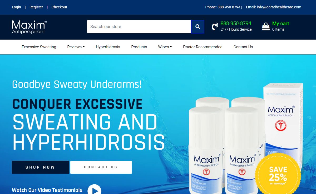 Best Treatment For Excessive Sweating | Maxim® Antiperspirant Roll-On