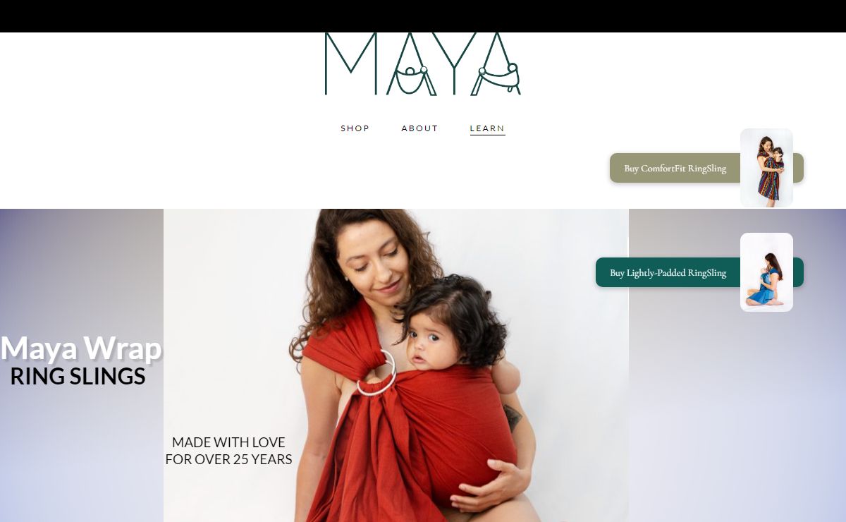 Maya – Safe Baby Ring Sling Carriers