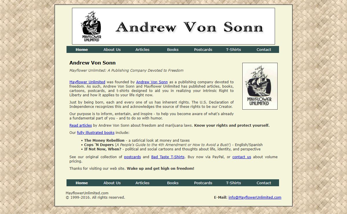 Mayflower Unlimited - A Publishing Company Devoted to Freedom
