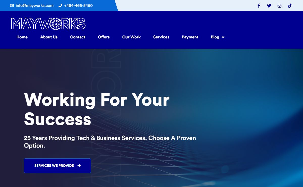 MAYWORKS - Web, Computer & Business Services | Tech Services