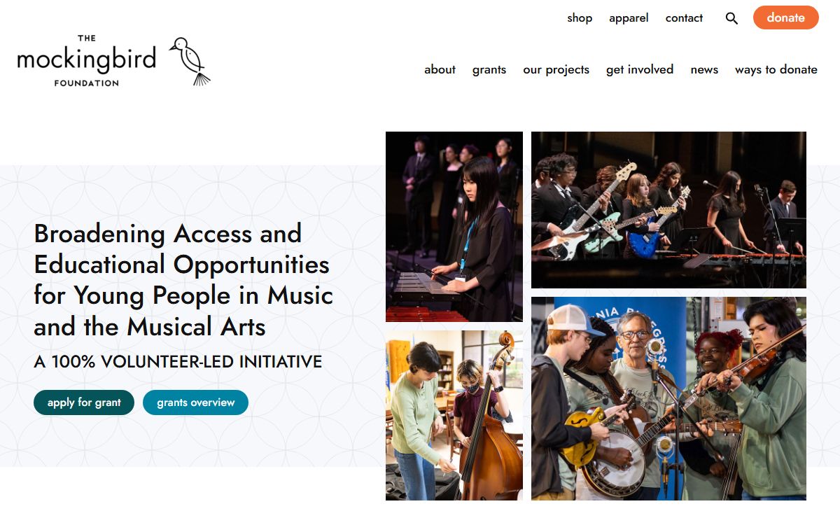 The Mockingbird Foundation | Broadening Access to Musical Arts