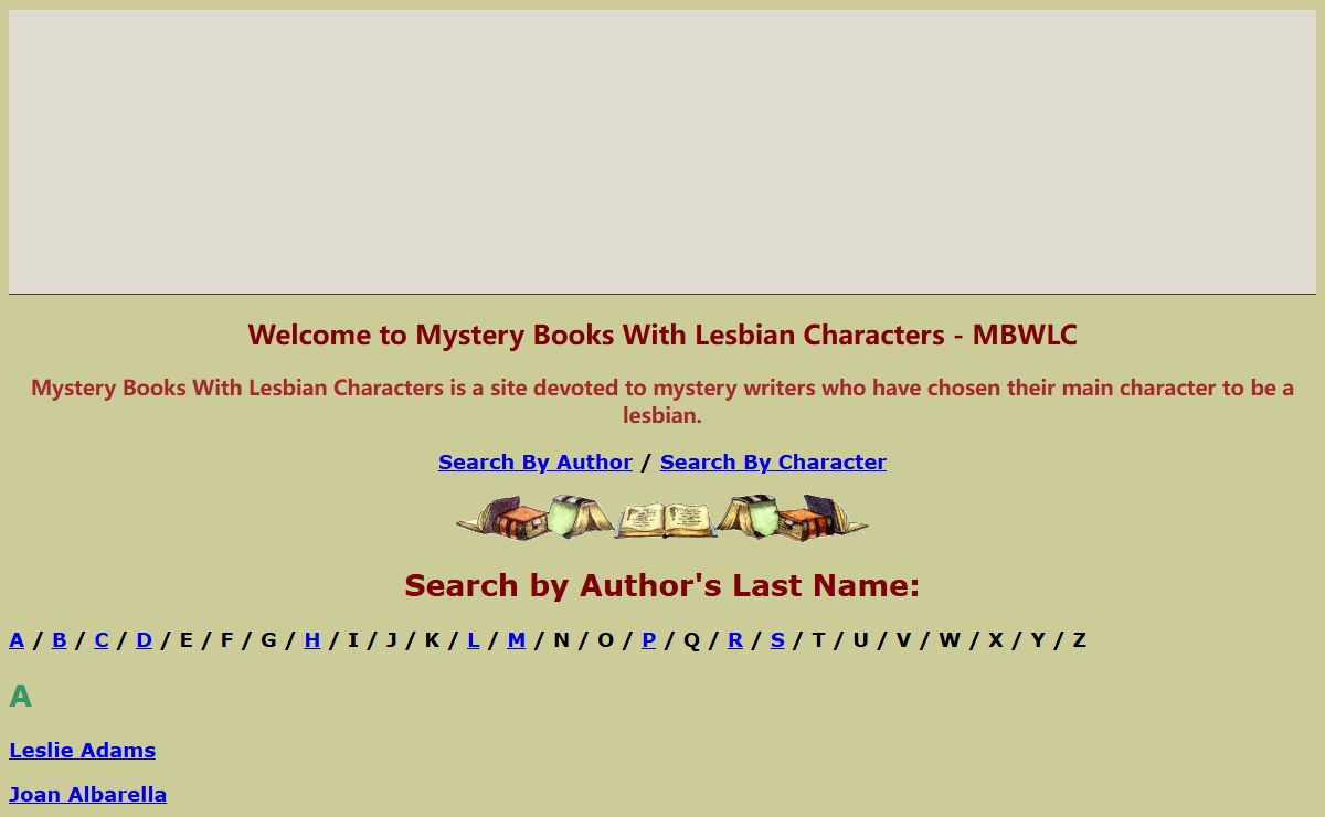 Mystery Books With Lesbian Characters..A.K.A. MBWLC