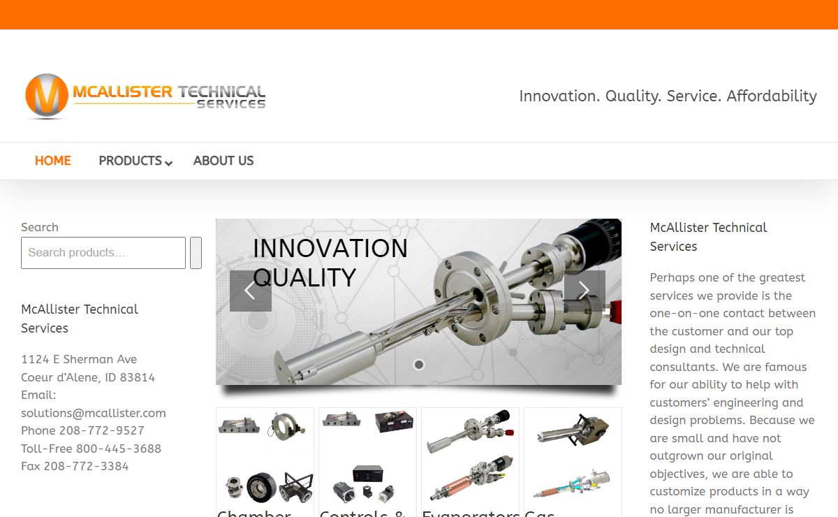 McAllister Technical Services – UHV Equipment
