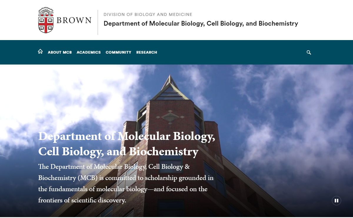 Department of Molecular Biology, Cell Biology, and Biochemistry | Division of Biology and Medicine | Brown University