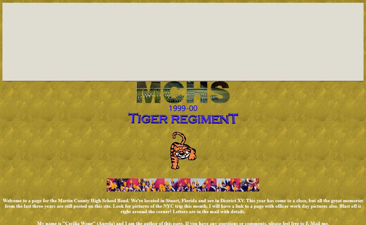 Martin County High School’s Tiger Regiment Page