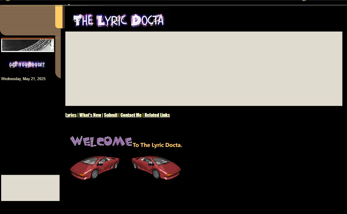 thelyricdocta document home page