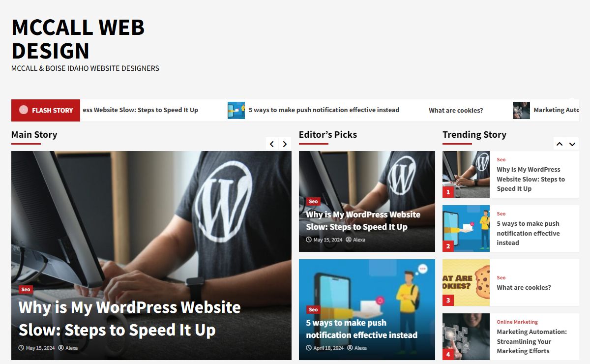 MCCALL WEB DESIGN - McCall & Boise Idaho Website DEsigners