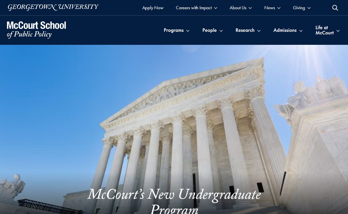 McCourt School of Public Policy | Georgetown University