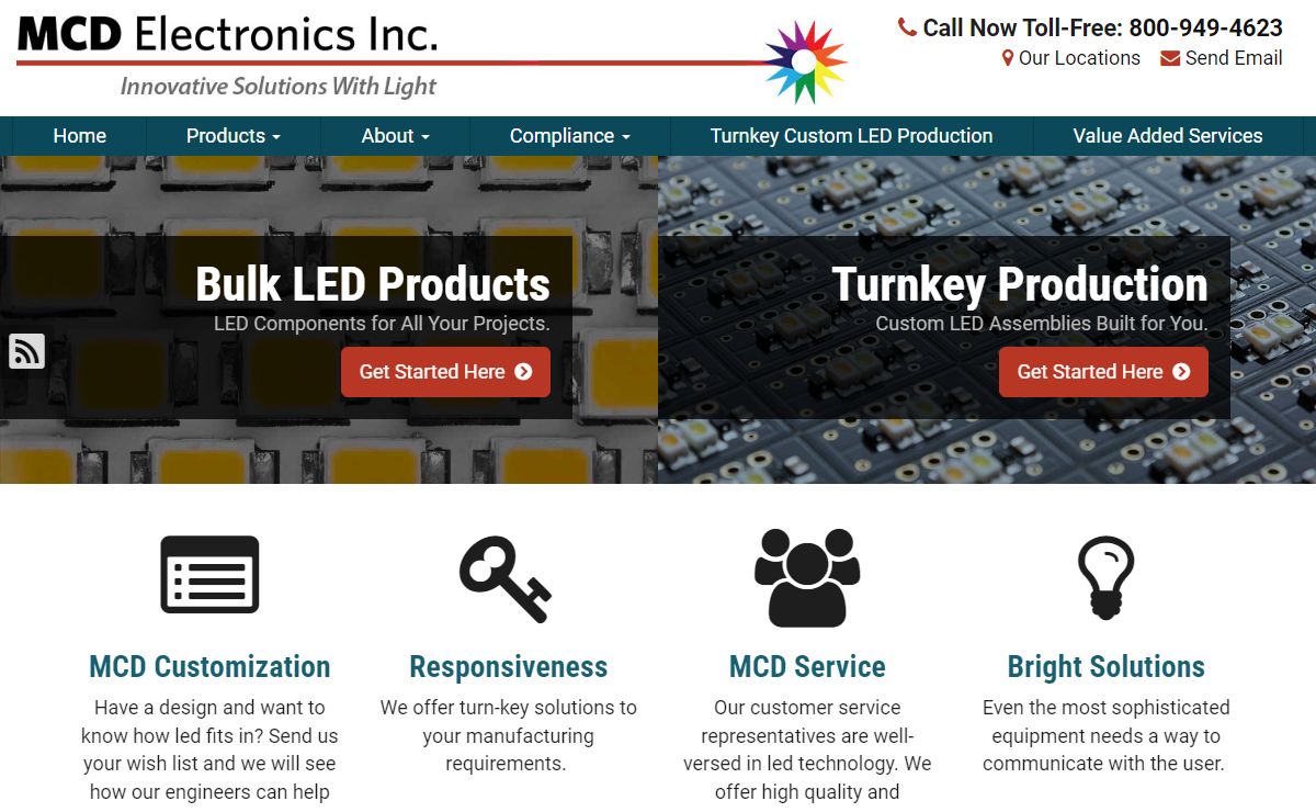 Home | MCD Electronics Inc. | Custom LED Solutions
