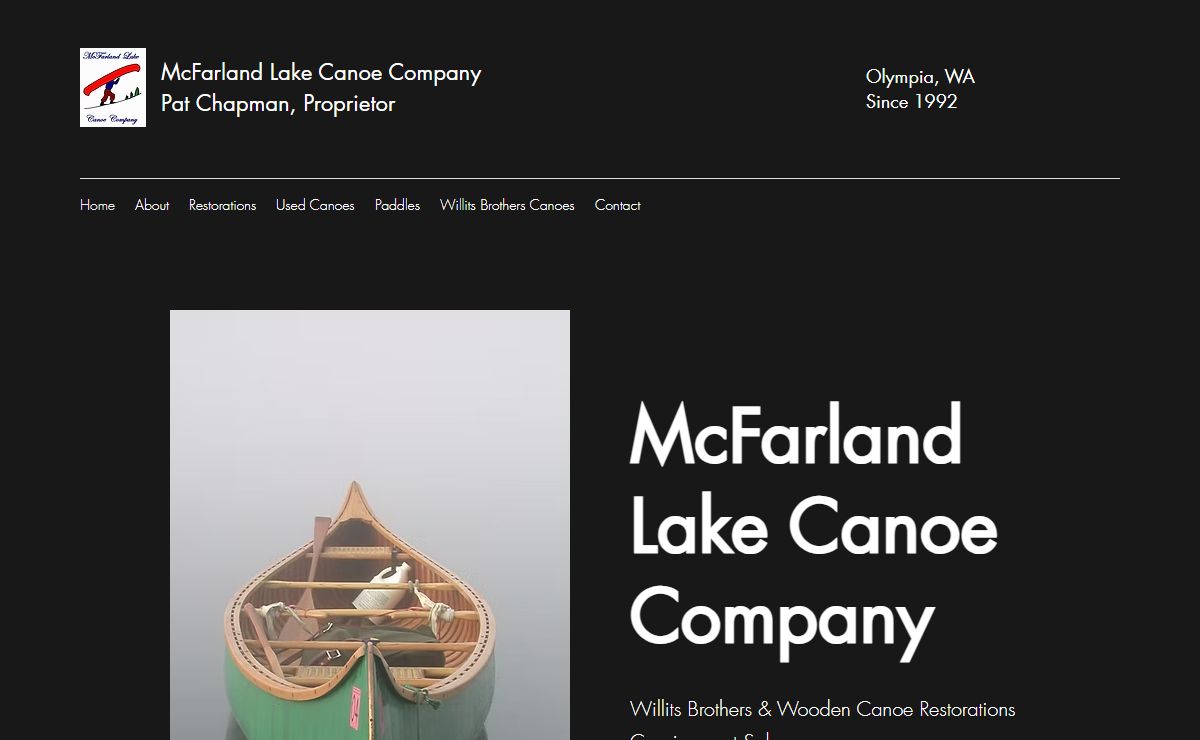 McFarland Lake Canoe Company | Willits Brothers Canoes
