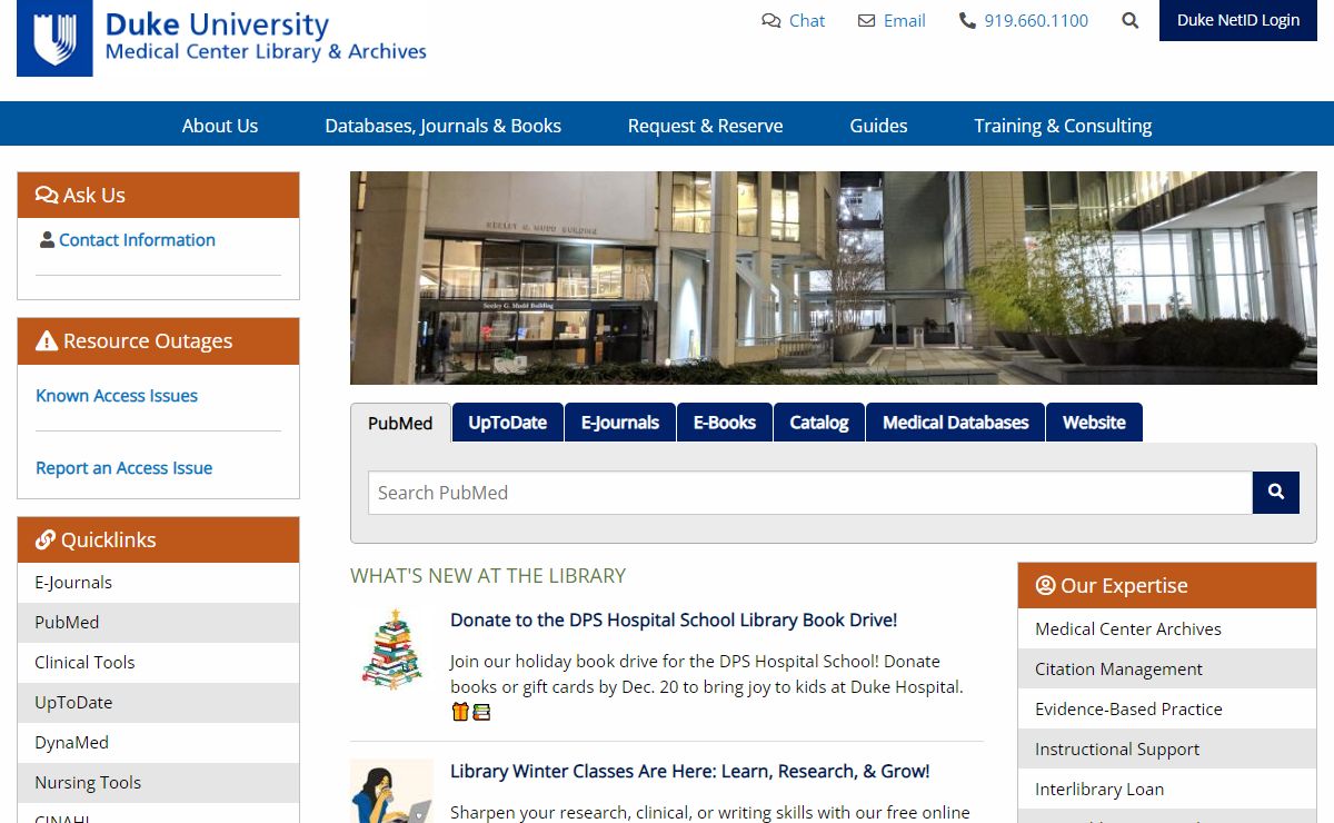 Welcome | Duke University Medical Center Library Online