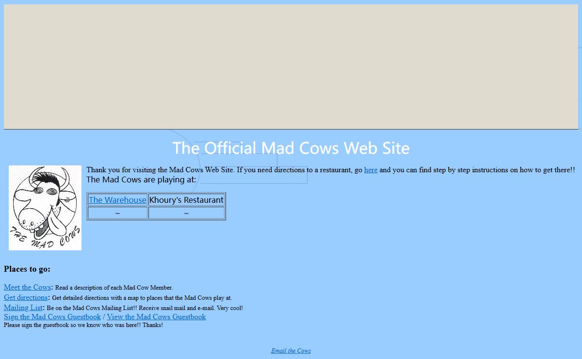 The Official Mad Cows Web Site