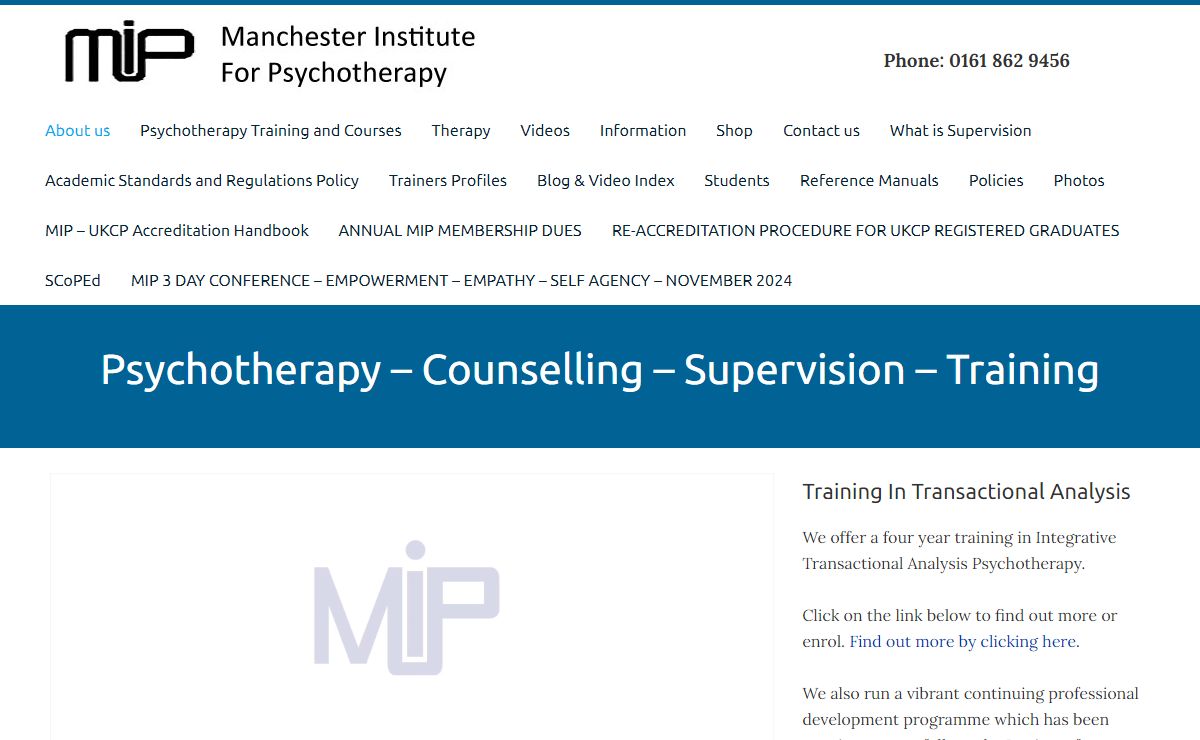 Manchester Institute for Psychotherapy and Counselling — Psychotherapy , Counselling and Supervision