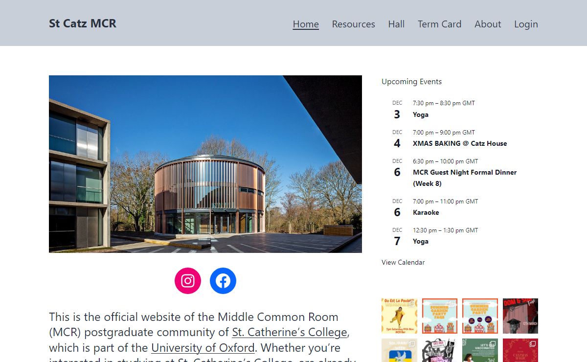 St Catz MCR – St Catherine's College Middle Common Room