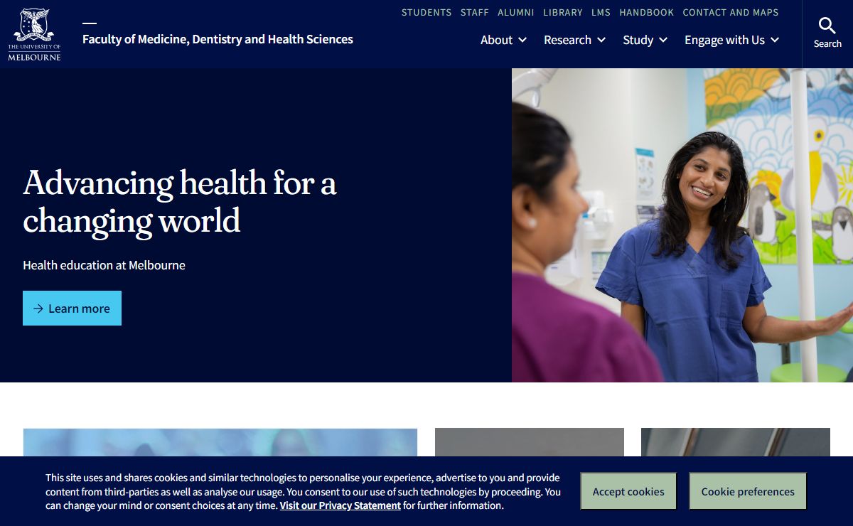 Study Medicine, Dentistry, and Health Sciences at Uni of Melbourne