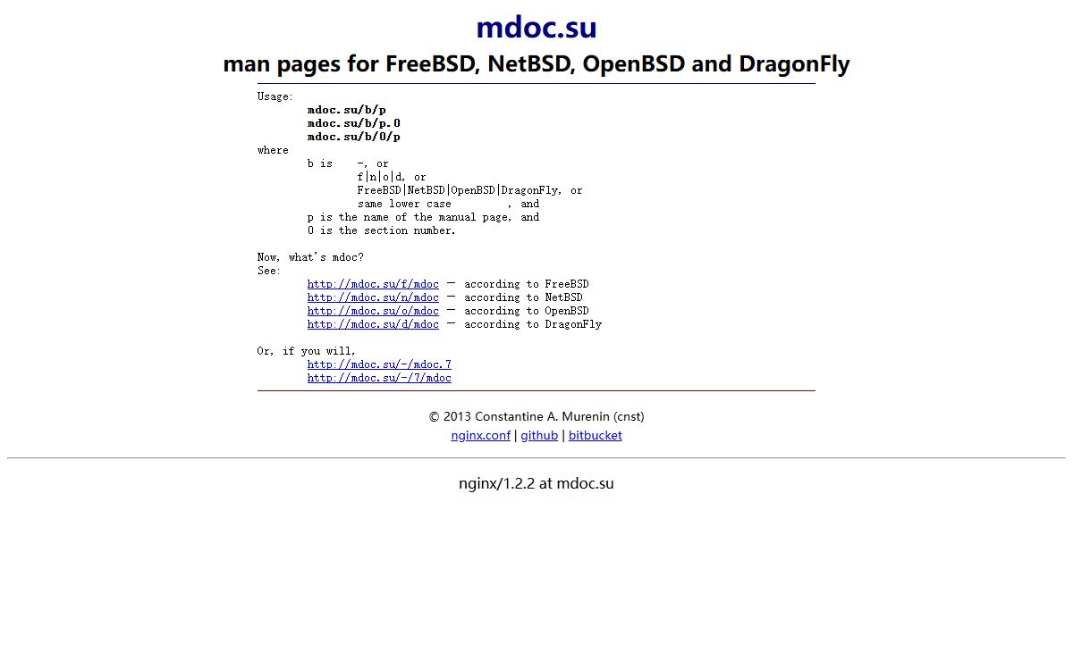 mdoc.su — Manual Pages for FreeBSD, OpenBSD, NetBSD and DragonFly BSD!