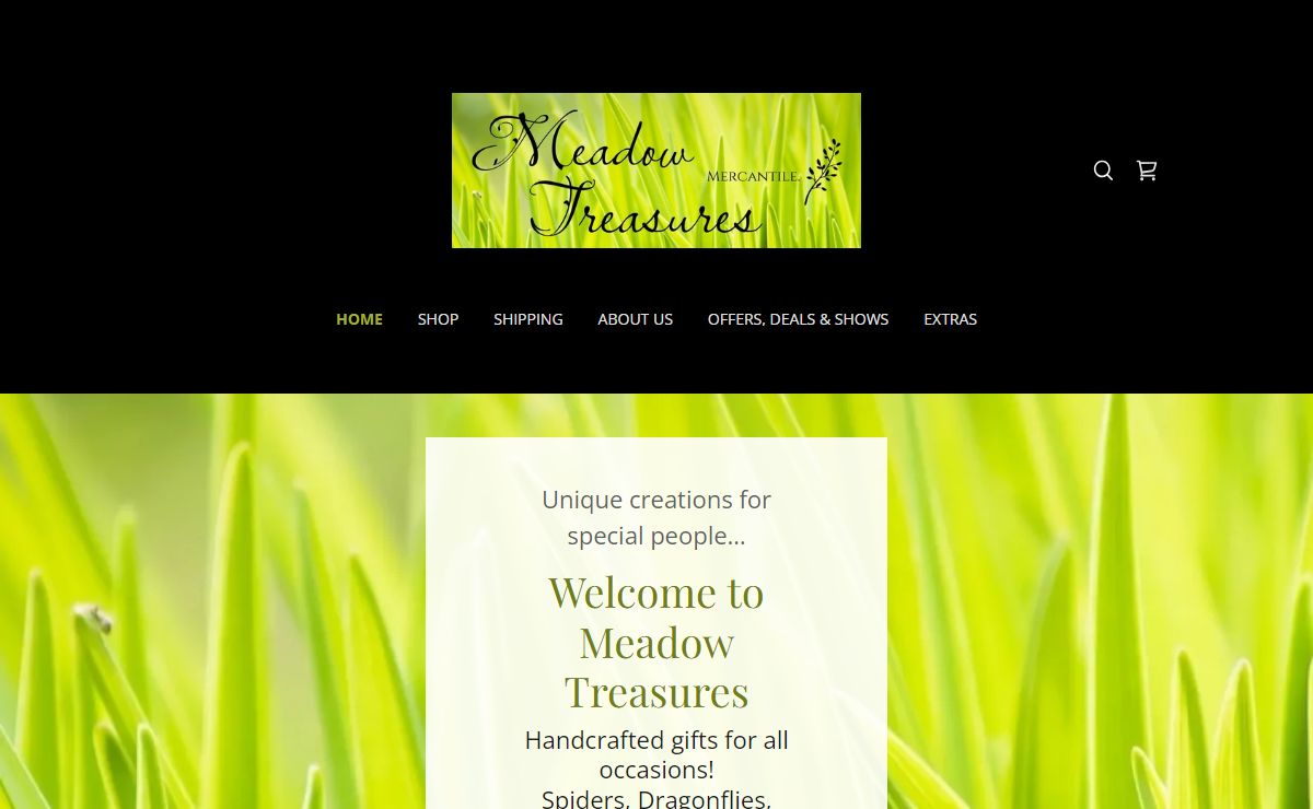 Meadow Treasures - Christmas Spider, Dragonflies