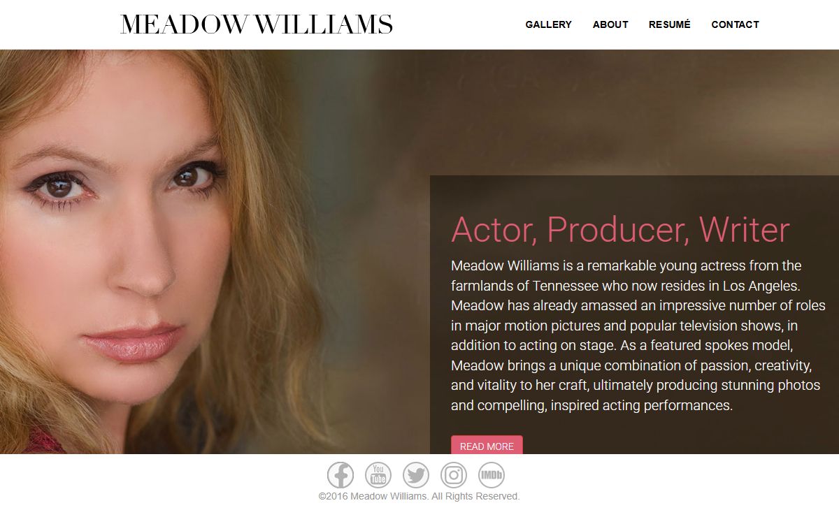 MEADOW WILLIAMS | Actor, Writer, Producer