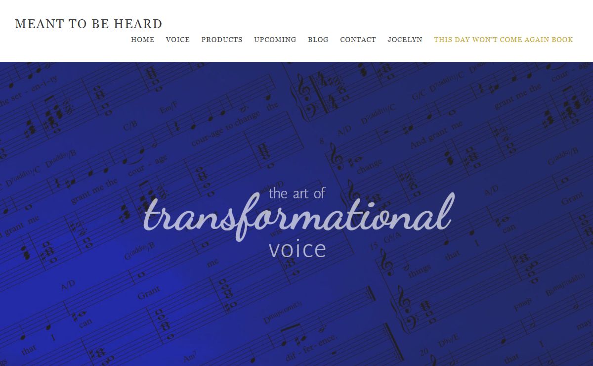 Meant To Be Heard – The art of transformational voice