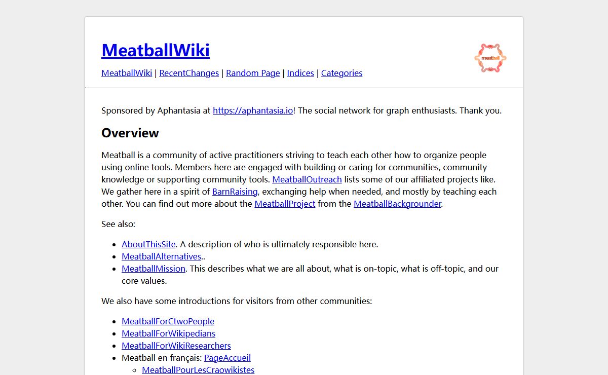 Meatball Wiki: MeatballWiki