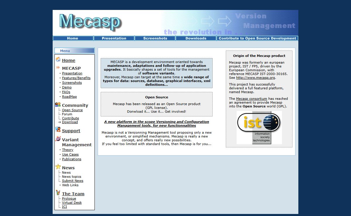 Mecasp presentation - Survey of Versioning and Configuration management tools - Something new under the sun
