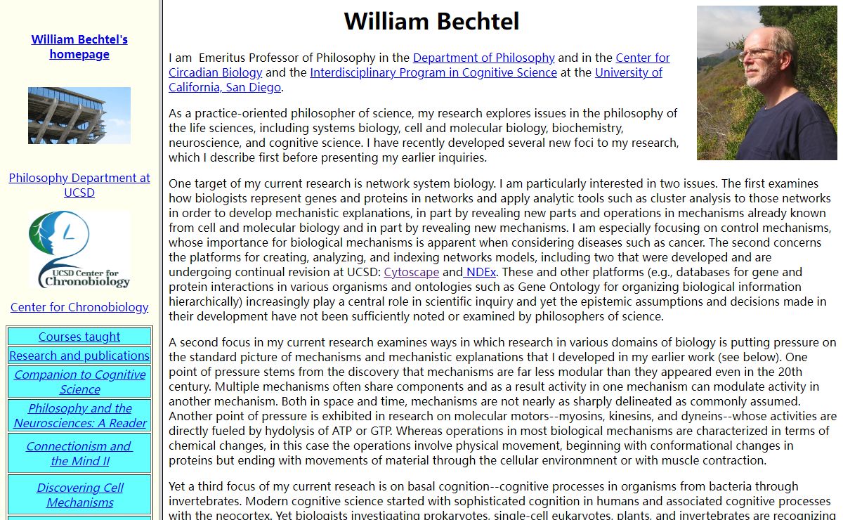 William Bechtel's Web