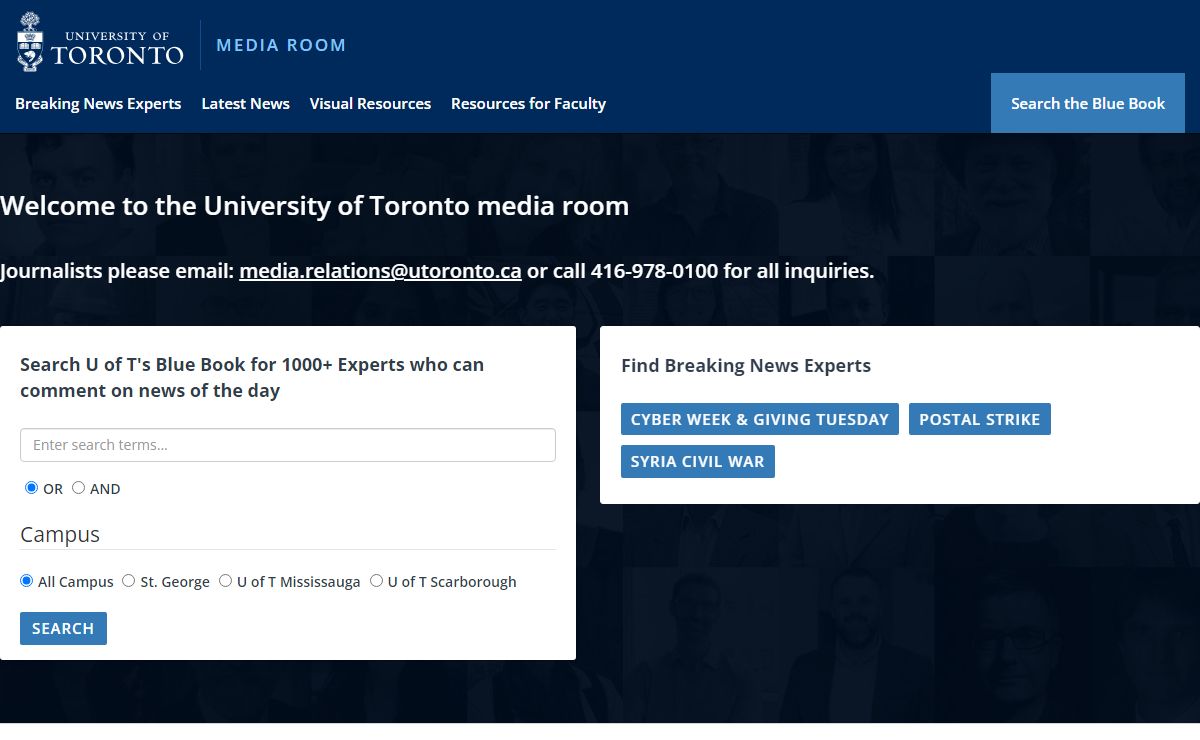 Media Room & Blue Book – University of Toronto
