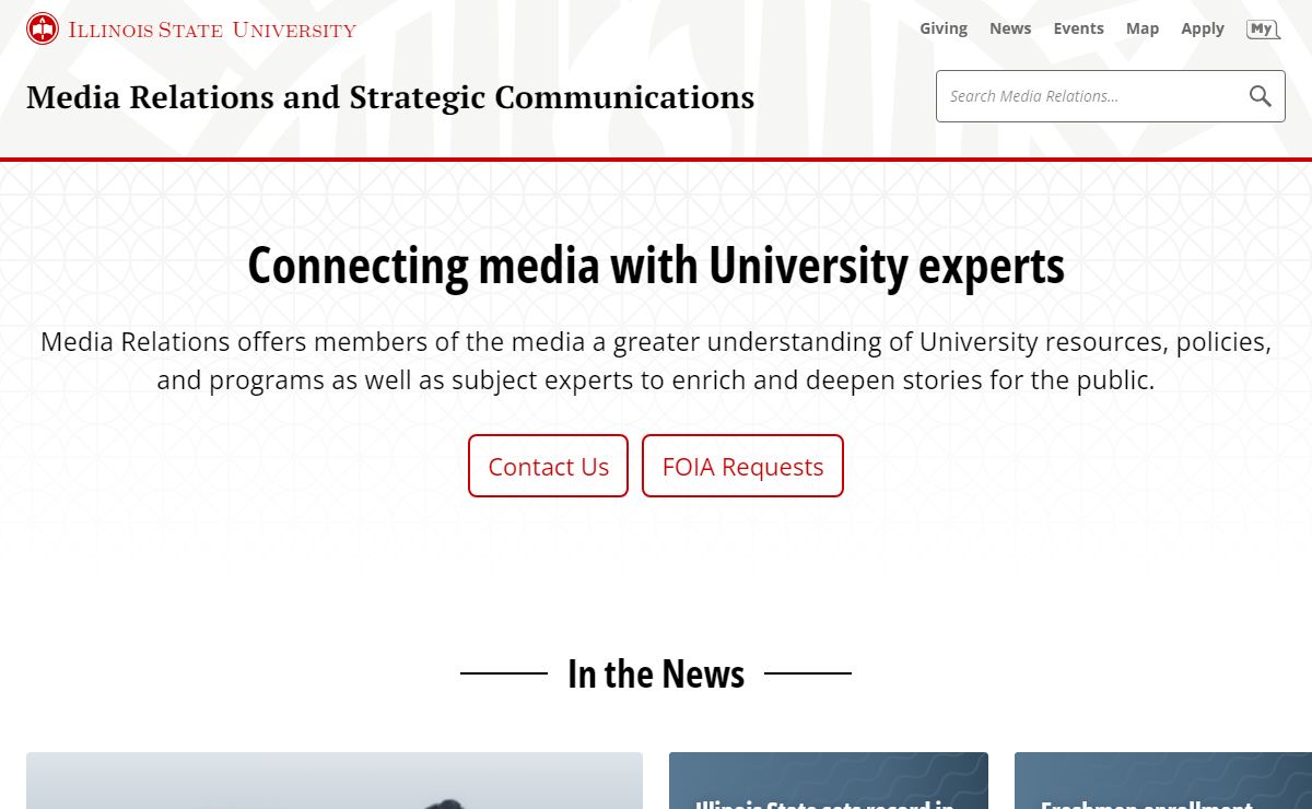 Media Relations and Strategic Communications | Illinois State
