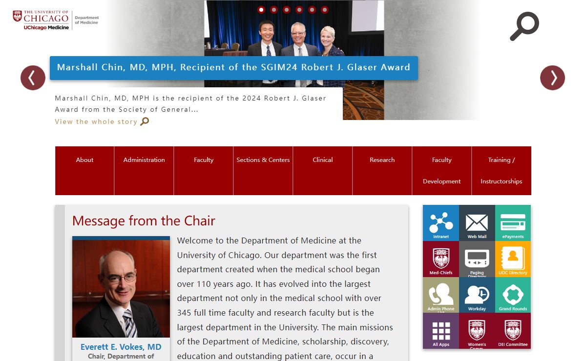 University of Chicago – Department of Medicine – Educating Future Doctor's of the World