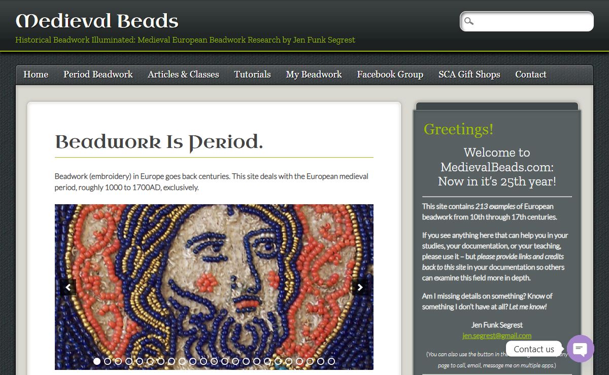 Beadwork Is Period. - Medieval Beads