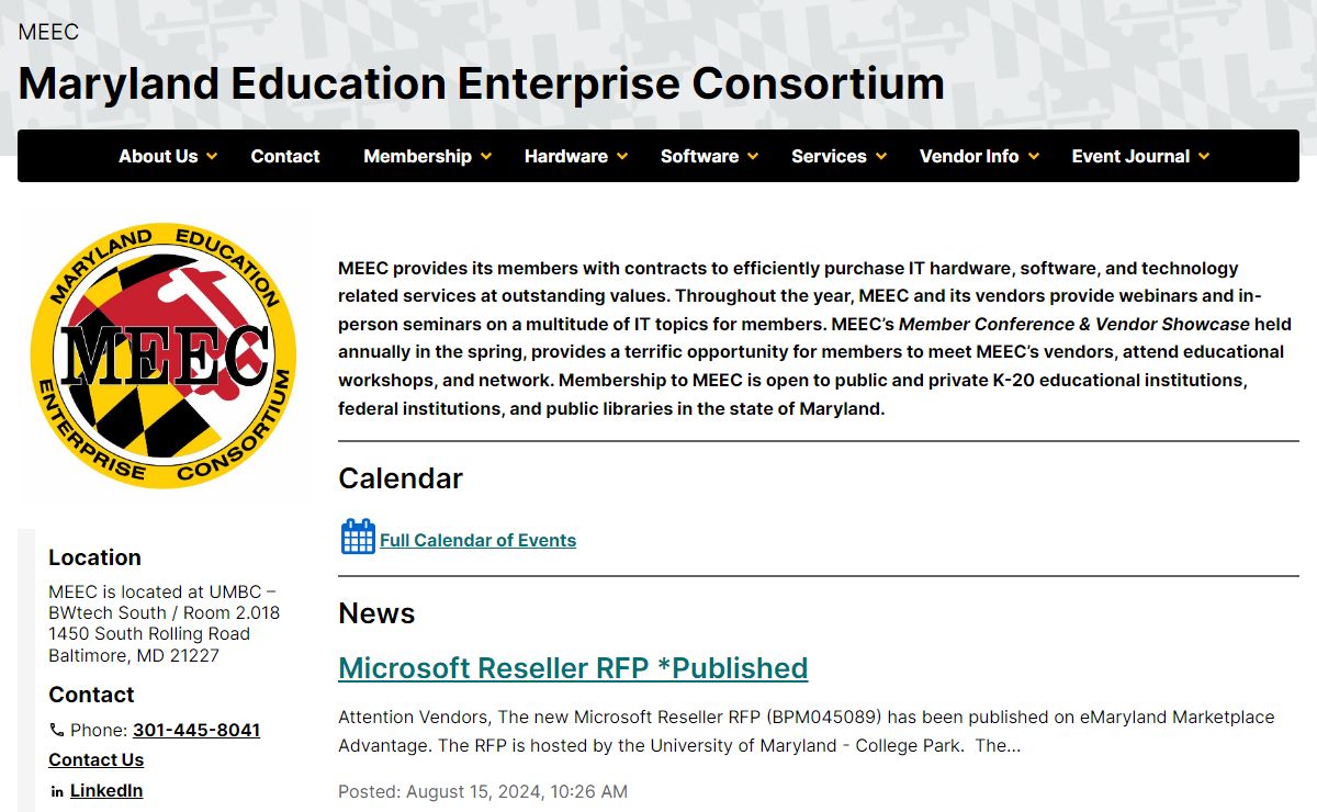 Maryland Education Enterprise Consortium – UMBC