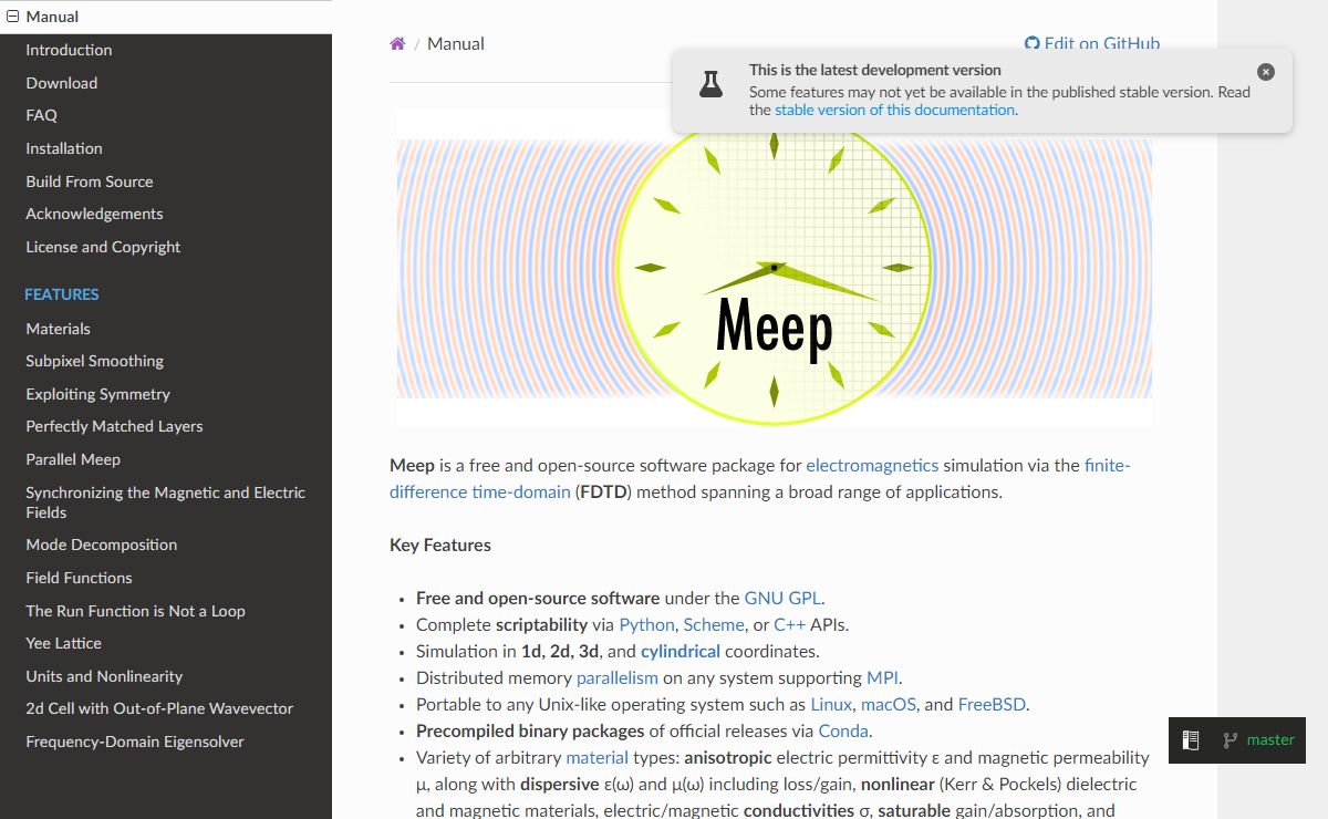 MEEP Documentation