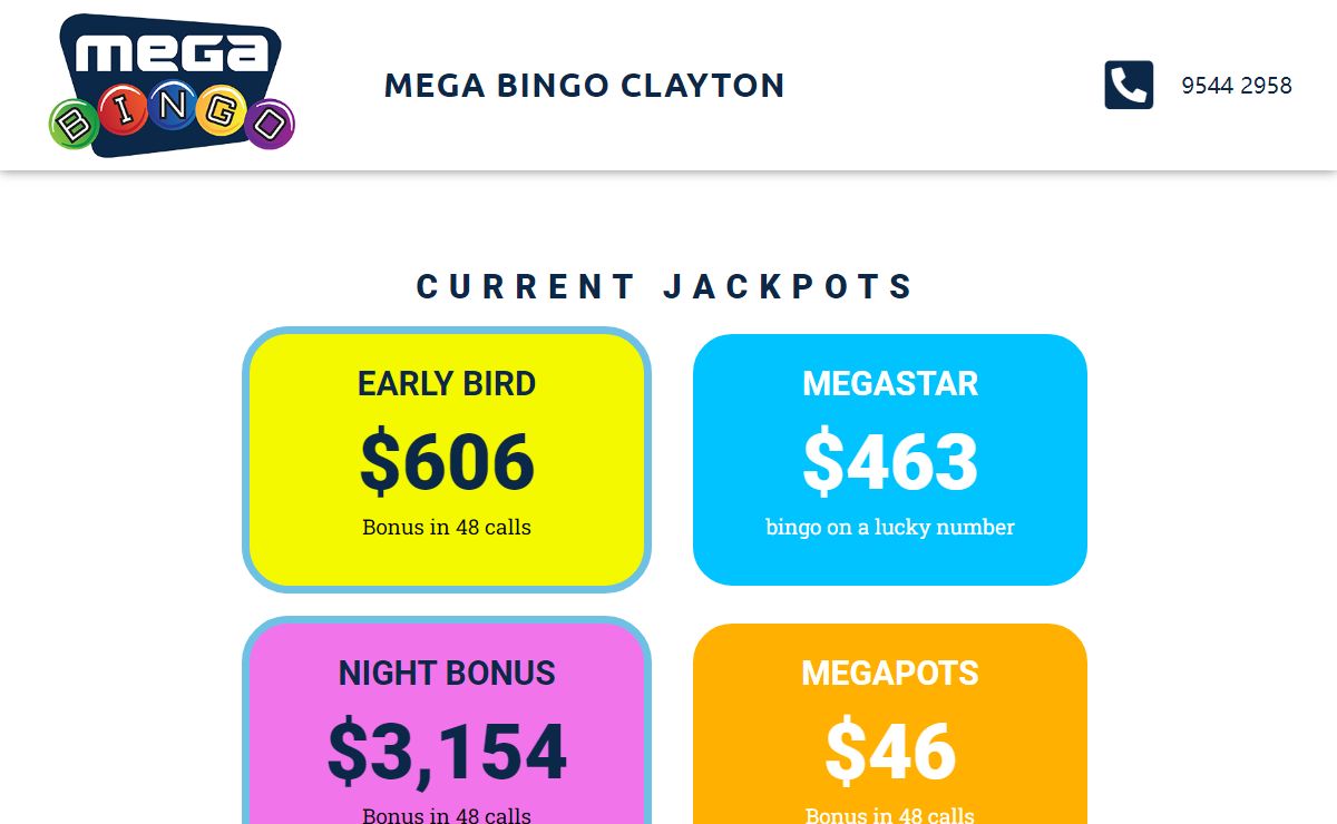 Mega Bingo Clayton - Mega Bingo