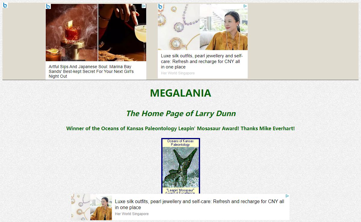 MEGALANIA -- Larry Dunn's Homepage