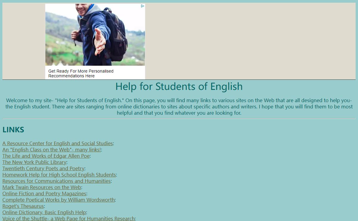 Help for Students of English