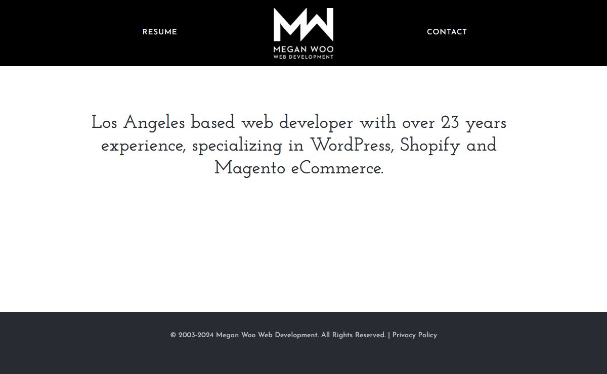 Megan Woo – Web Development