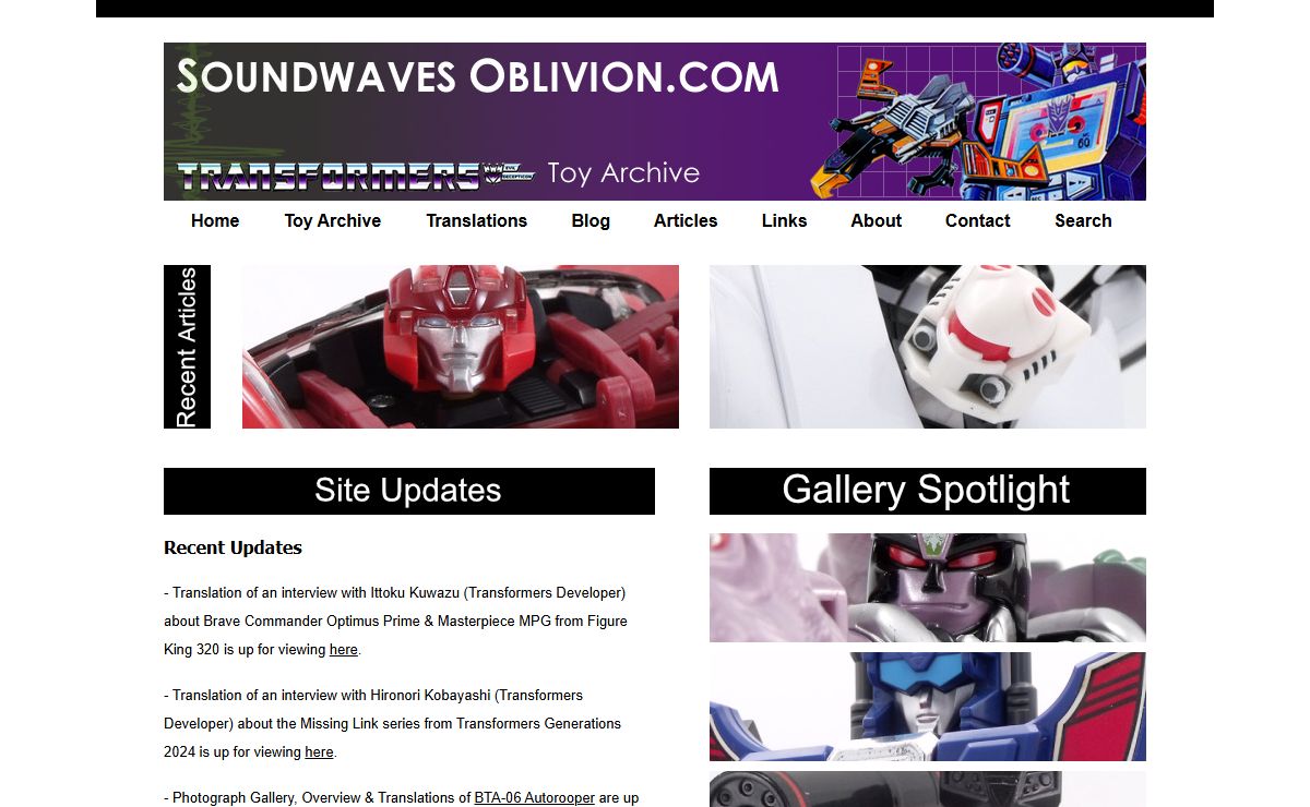 Soundwave's Oblivion.com: Transformer Toy Archive & Resource
