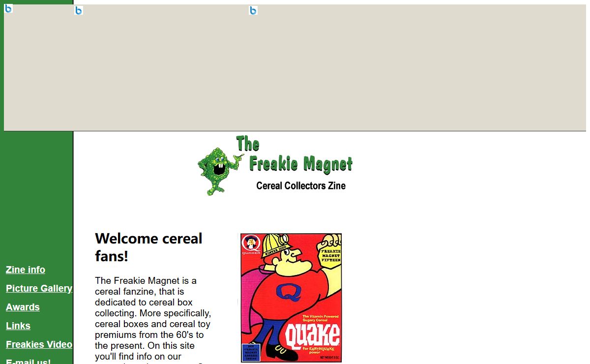 The Freakie Magnet Cereal Collectors Magazine