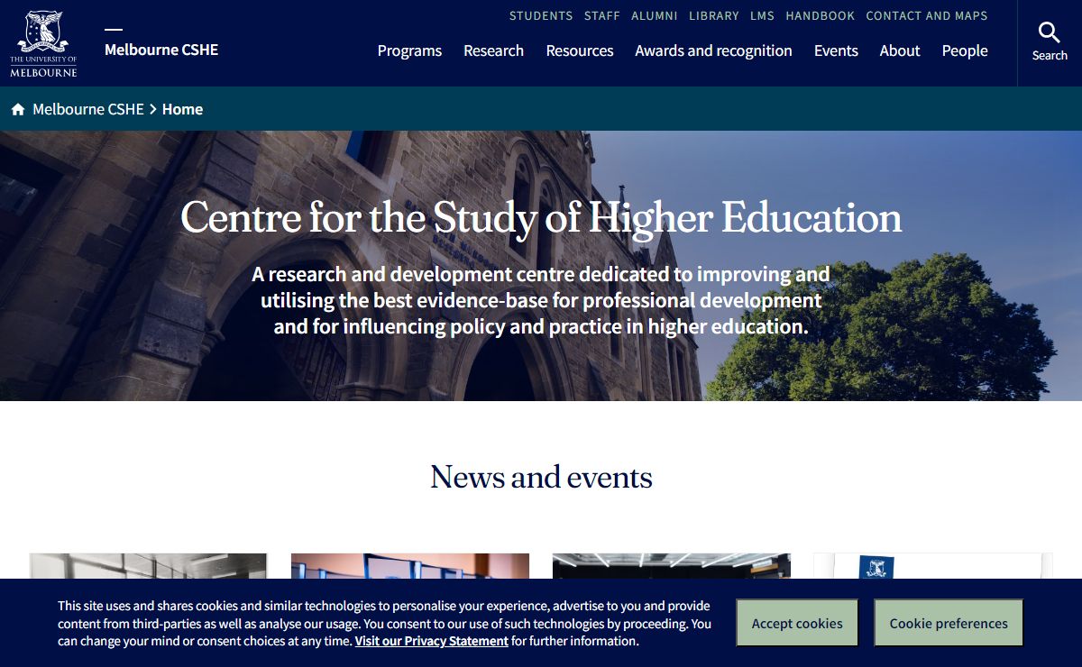 CSHE homepage