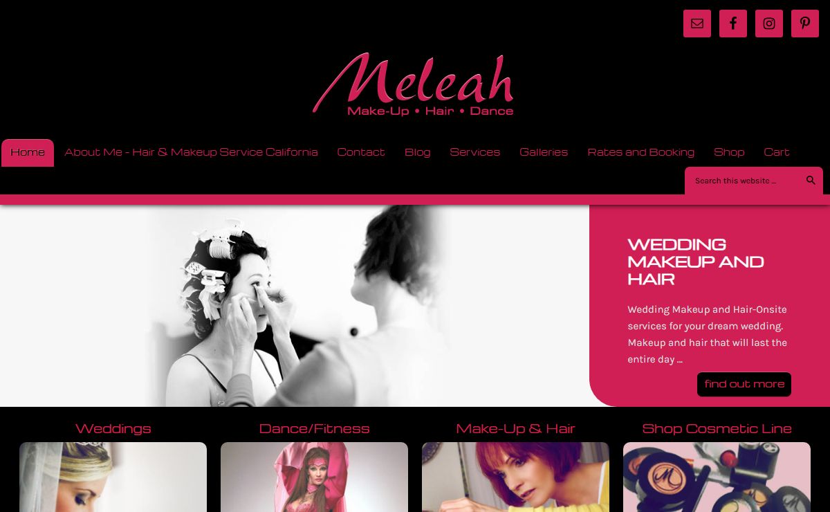 meleah.com - Bridal Hair and Make-Up, Dance, Belly Dance, Products
